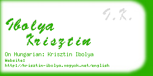 ibolya krisztin business card